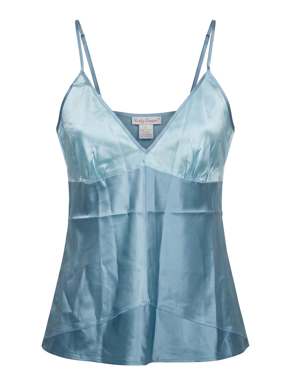 Gold Hawk- Two Tone Light Blue Satin Camisole, size M